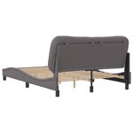 vidaXL Cadre de lit sans matelas Hvar gris 140x190 cm similicuir