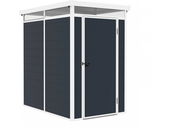 Abri de jardin "Baltimore" en résine - Gris - 2.47 m² - 1.30 x 1.90 m