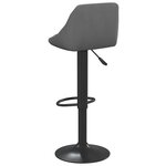 vidaXL Tabourets de bar lot de 2 gris foncé velours