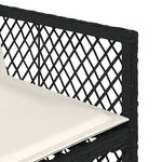 vidaXL Ensemble à manger de jardin 17 Pièces coussins noir résine tressée