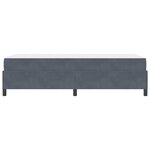 vidaXL Cadre de lit avec matelas Gris foncé 100 x 200 cm tissu