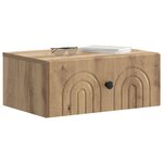 vidaXL Cabinet de chevet mural 2 pc Chêne artisanal 49 x 34 5 x 20 cm