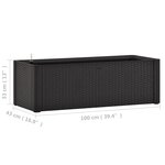 vidaXL Lit surélevé de jardin système arrosage Anthracite 100x43x33 cm