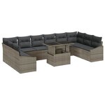 vidaXL Ensemble de canapé de jardin 11 Pièces Gris 100 x 55 x 73 cm