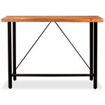 vidaXL Table de bar Bois massif d'Acacia 150x70x107 cm