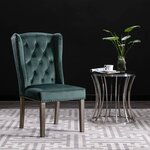 vidaXL Chaises à manger lot de 6 vert foncé velours