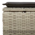 vidaXL Salon de jardin 5 Pièces avec coussins gris clair résine tressée