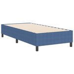 vidaXL Lit à ressorts Bleu Simple en tissu velours côtelé