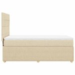 vidaXL Sommier à lattes de lit avec matelas Crème 80x200 cm Tissu