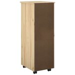 vidaXL Cabinet roulant Marron 34 x 39 x 93 5 cm Bois de Pin Massif