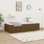 vidaXL Lit de jour Marron miel 80x200 cm Bois de pin massif