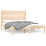 vidaXL Cadre de lit bois massif 150x200 cm très grand