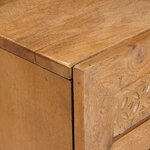 vidaXL Table de chevet avec tiroir Marron clair 50 x 33 x 60 cm
