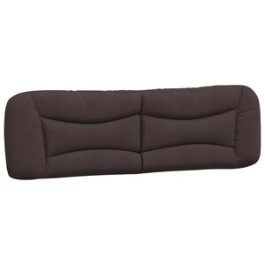 vidaXL Coussin de tête de lit marron foncé 180 cm tissu