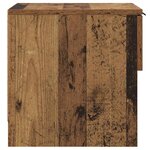 vidaXL Armoire de lit avec tiroir 2 Pièces Bois ancien 40 x 39 x 40 cm
