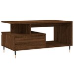 vidaXL Table basse Chêne marron 90x49x45 cm Bois d'ingénierie