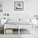 vidaXL Tables de chevet 2 Pièces blanc 36x39x60 5 cm acier