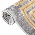 vidaXL Tapis lavable antidérapant 160x230 cm gris