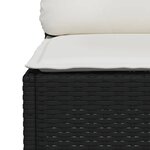 vidaXL Salon de jardin 10 Pièces avec coussins noir résine tressée