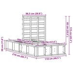vidaXL Cadre de lit avec stockage Marron 100 x 200 cm bois