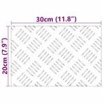 vidaXL Plaques à damier 2 Pièces Argent 30 x 20 cm Aluminium