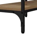 vidaXL Table console avec étagère chêne artisanal 160 x 29 x 80 cm