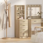 vidaXL Buffet haut chêne Sonoma 40x41x135 cm Bois d'ingénierie