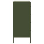 vidaXL Buffet vert olive 68x39x89 cm acier