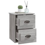 vidaXL Table de chevet murale sonoma gris 41 5x36x53 cm