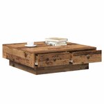 vidaXL Table basse Bois ancien 90 x 90 x 28 cm Bois d'ingénierie