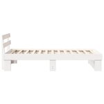 vidaXL Cadre de lit Blanc 75 x 190 cm Bois massif en pin