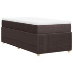 vidaXL Sommier à lattes de lit avec matelas Marron foncé 90x200 cm