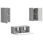 vidaXL Ensemble meuble TV 6 Pièces Gris Sonoma Bois d'ingénierie