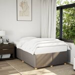 vidaXL Cadre de lit sans matelas taupe 120x200 cm tissu