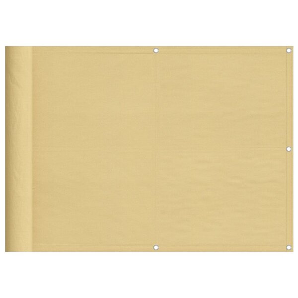 vidaXL Écran de balcon sable 75x500 cm 100  polyester oxford