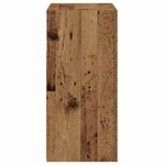 vidaXL Buffet et lumières LED vieux bois 80x35x75 cm bois d'ingénierie