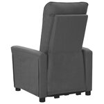 Vidaxl fauteuil inclinable gris foncé tissu
