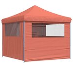 vidaXL Tente de réception pliable escamotable avec 4 parois latérales