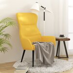 vidaXL Chaise de relaxation Jaune moutarde Tissu