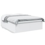 vidaXL Cadre de lit sans matelas blanc 150x200 cm