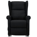 vidaXL Fauteuil Noir Tissu
