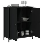 vidaXL Buffet noir 70x30x80 cm bois d'ingénierie