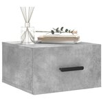 vidaXL Tables de chevet murales 2 Pièces gris béton 35x35x20 cm