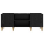 vidaXL Meuble à vinyles Chêne noir 121 x 38 x 48 cm Bois d'ingénierie