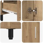 vidaXL Unité de vanité de salle de bain Chêne artisanal