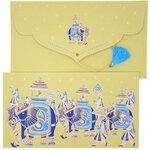 PAPERTREE WEDDING IMPERIAL Lot de 5 Enveloppes cadeau 19x10cm - Anis