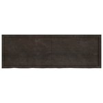 vidaXL Dessus de table marron foncé bois chêne massif traité