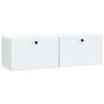 vidaXL Meuble TV mural 98 x 31 x 30 cm Blanc Bois d'ingénierie