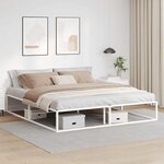 vidaXL Cadre de lit sans matelas blanc 180x200 cm métal