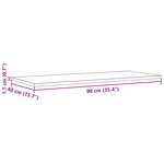 vidaXL Dessus de table 90x40x1 7 cm rectangulaire bois de pin massif